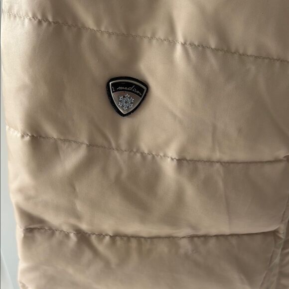 1 Madison Tan Puffer Jacket with Stand-Up Collar and Insulation - Picture 5 of 14